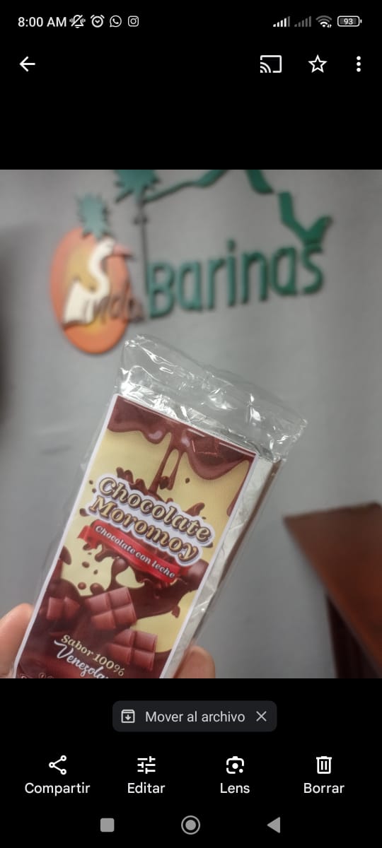 Chocolates Moromoy - nuestros productos en Barinitas