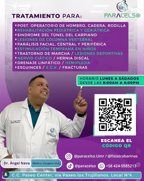 Doctor Angel Nava - Cirujano/Fisiatra - area de atencion en Barinas